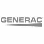 Grey Generac with a side ways triangle under the name