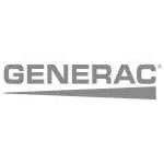 Grey Generac with a side ways triangle under the name