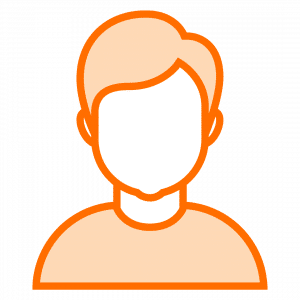 Orange male profile
